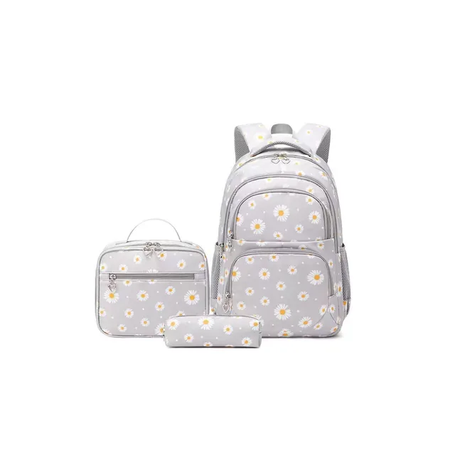 Ensemble sac à dos scolaire 4 pièces – gris