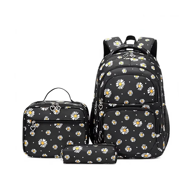 Ensemble sac à dos scolaire 4 pièces – noir
