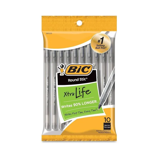 Lot de stylos BIC Xtra Life – noir
