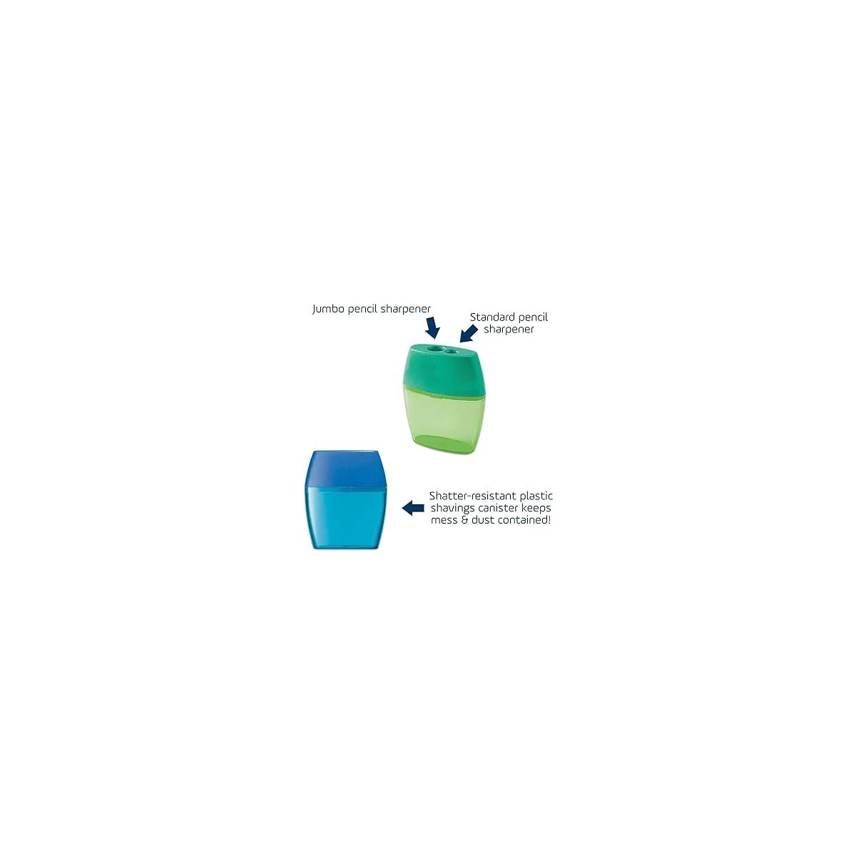 Taille-crayon 2 formats avec réservoir — Accessoires scolaires