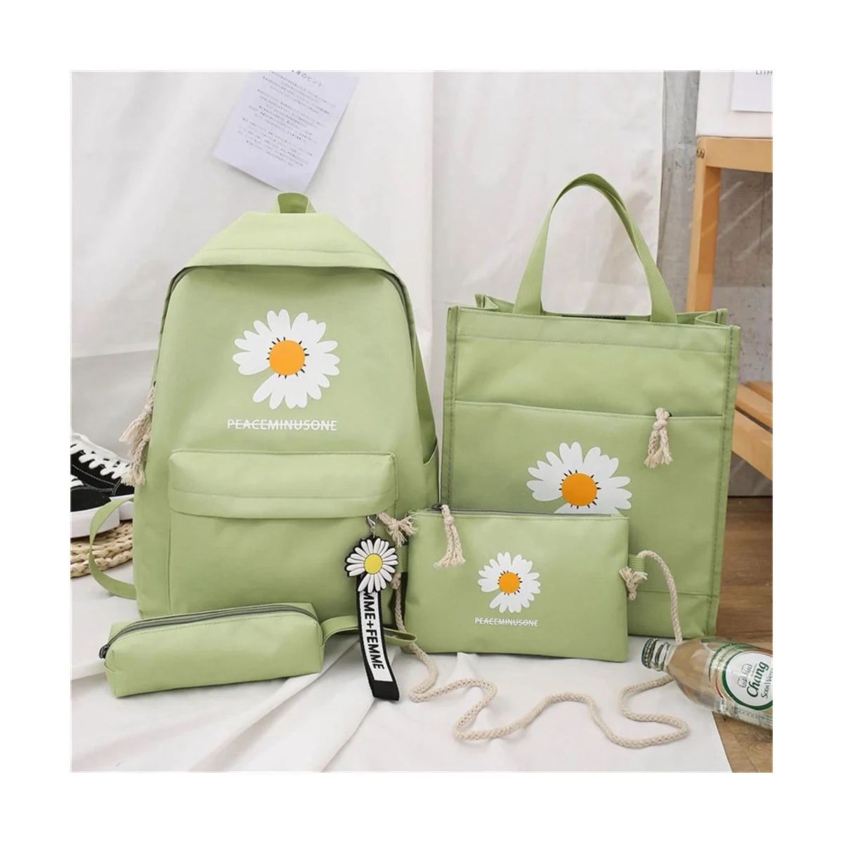 Sac cabas scolaire – vert — Sacs & cartables